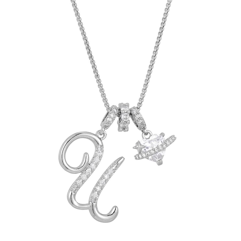 Cross-border necklace dopamine 26 English letter necklace girl light luxury niche high-end Amazon pendant jewelry