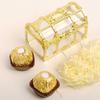 12pcs Hollow Design Chocolates Container Elegant Present Jar Treasure Chest  Birthday Party