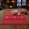 Christmas Table Decorations Kitchen Polyester Washable Place 17.7" Placemats 12.6" x Mats for Pads Dining