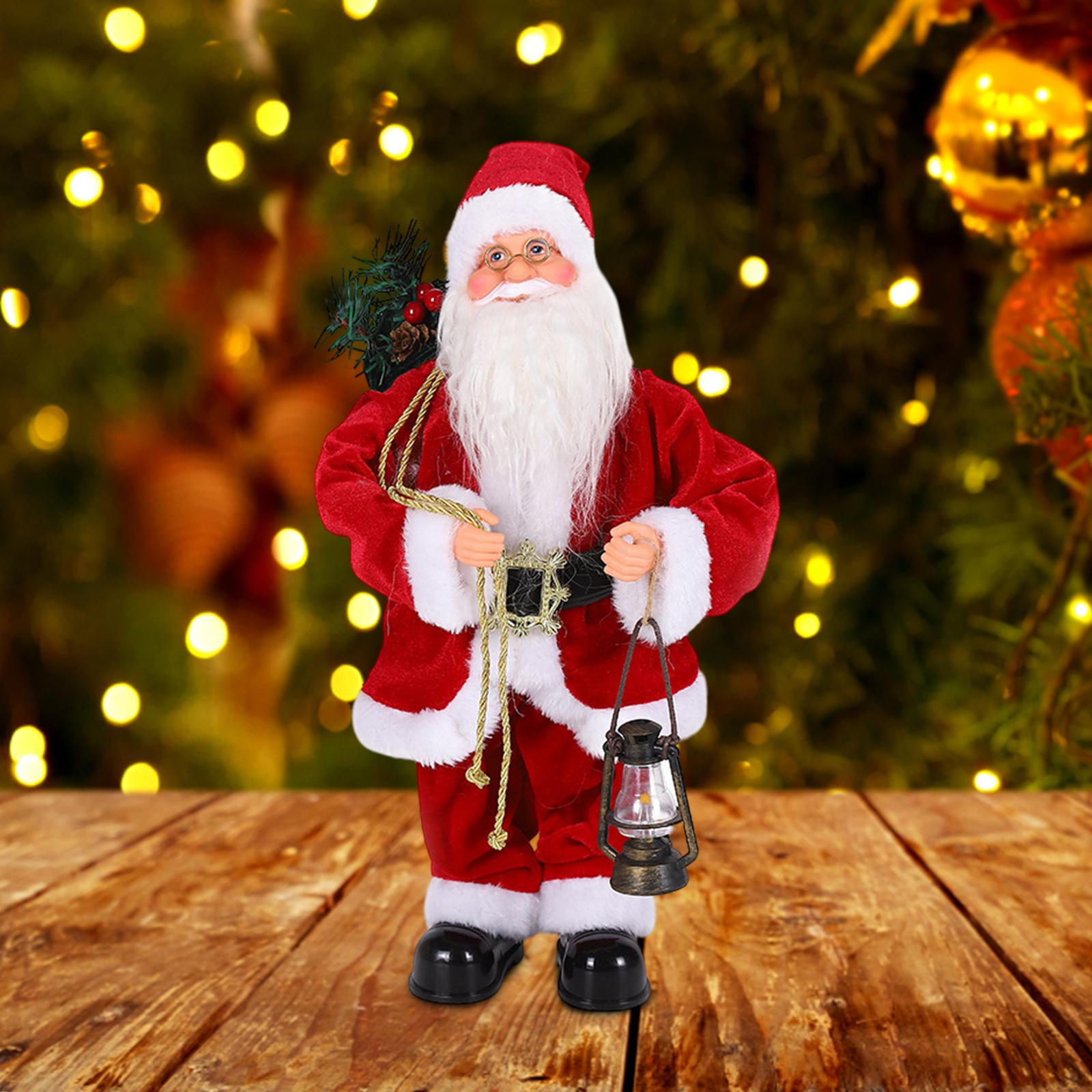 

Электрический Санта-Клаус Музыкальная Игрушка Рождественское Украшение Рождественский Декор Статуэтка Статуэтка для Holding Lantern