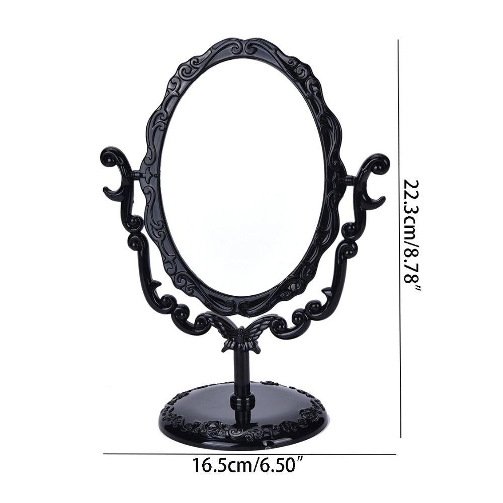 European Style Black Butterfly Dressing Mirror Rotatable Desktop Makeup Mirror  Bathroom