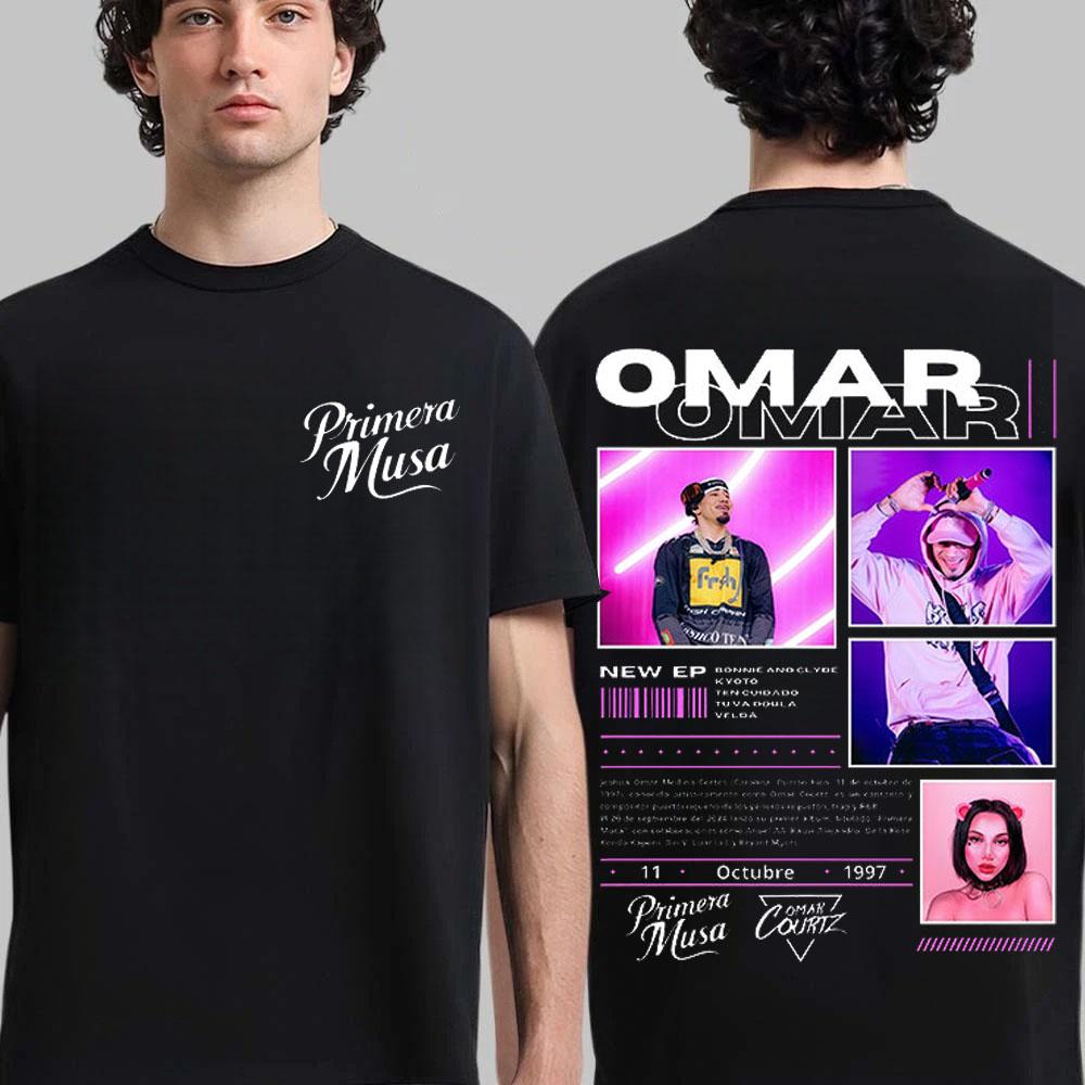 Rap Singer Omar Courtz Primera Musa Album Tour Tshirt 2026 Summer New Mens Womens Hiphop Fashion Casual Cotton Tshirt