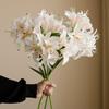 72cm 1 Bouquet 10 Heads Long Branch Artificial Lily Silk Flower for Nordic Home Wedding Party Decoration Flower Arrangement