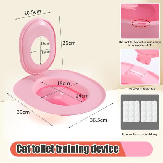 Cat Toilet Trainer Kit Universal Urinal Seat Potty Cat Toilet Training System Reusable Cat Toilet Training Seat Tool for Pet Cleaning
