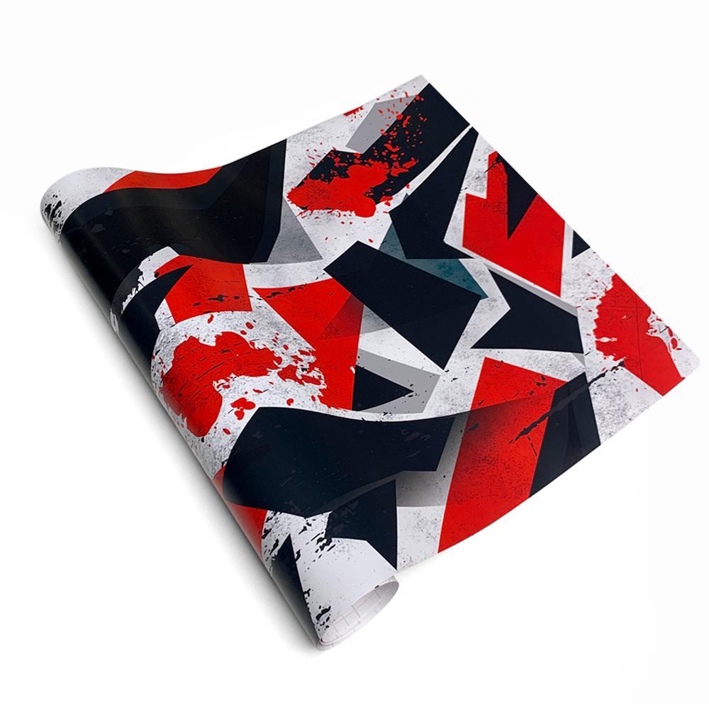 

Car Sticker Camouflage Motorcycle Stickers Ink Splash Vinyl Wrap Accessories for Car Decal Accessory Supplies Decoration Decals 10cmx150cm красный