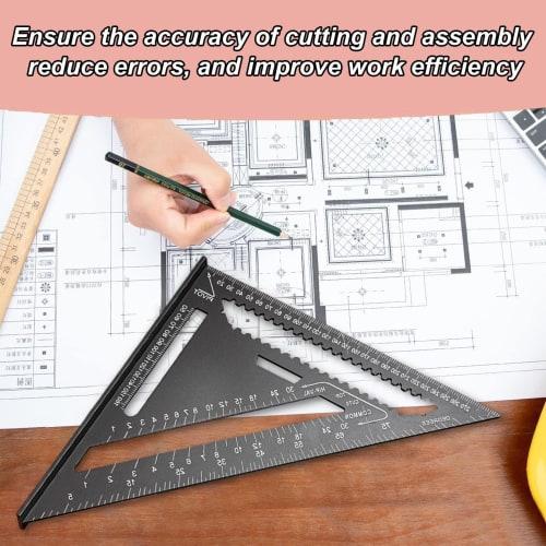 Speed ??Square, Triangle Carpenter Square, Triangular Right Angle Ruler - Portable Marking Gauge, Multifunctional Carpentry Tool for Carpenters and De