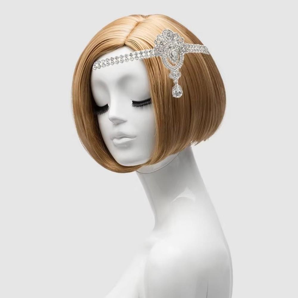 Bohemian Style Water Drop Headwear Rhinestone Forehead Chain Art Deco Headband New Year's Party