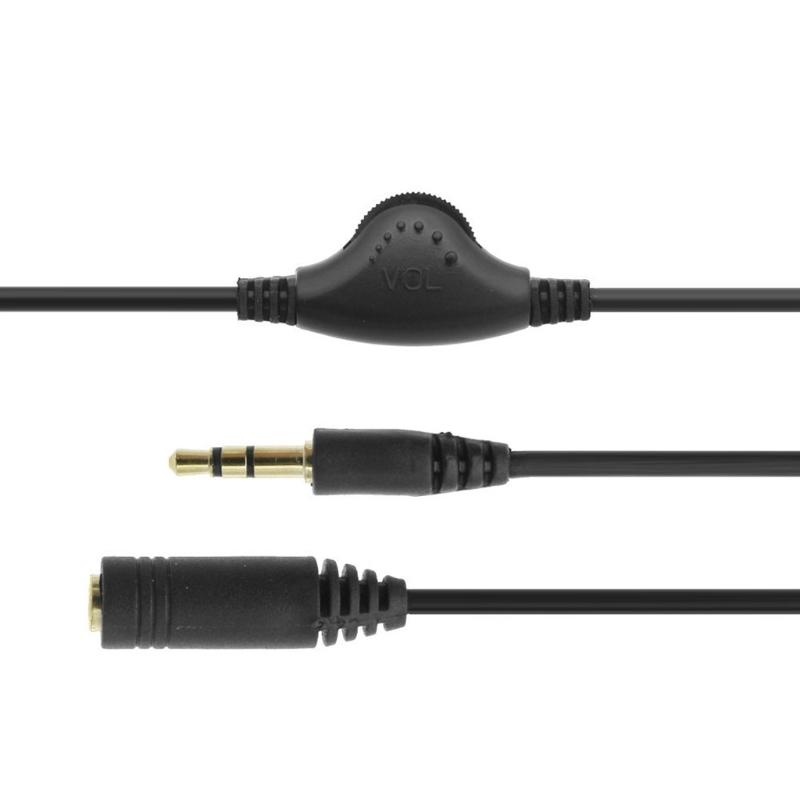 3Meter Computer Microphone Extension Cord 3.5mm Male to 3.5mm Female Microphone Cables with Volume Control