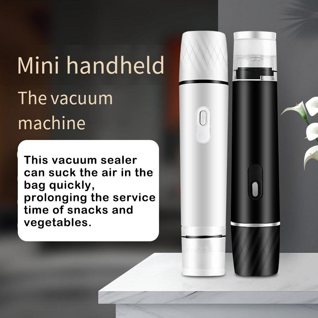 Mini Handheld Vacuum Sealer Rechargeable Kitchen Nuts Fresh-keeping Bag Sealing Pump Travel Reusable Carrying Seal Suction