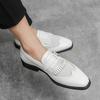 Men Fashion Classic Lefu Shoes Pointed Metal Buckle Party Office Business Block Shoes Size 38-46 Men  Shoes