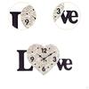 Love Heart Wall Clock Decorative Easy Read Silent Movement Sturdy Timepiece Ornament for