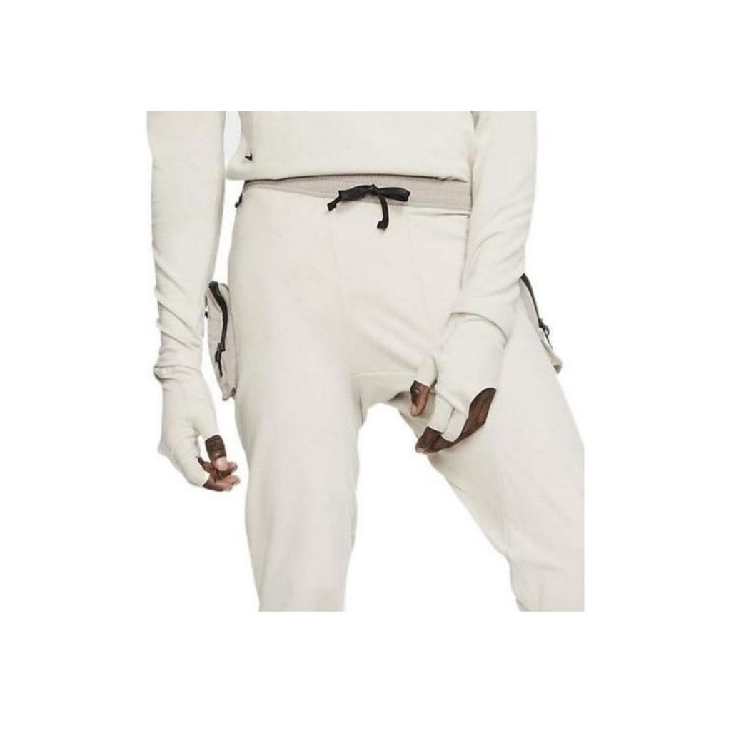 Nike Solid Color Logo Print Multi-Pocket Elastic Waist Casual Pants Unisex Bottoms White BV8079-279