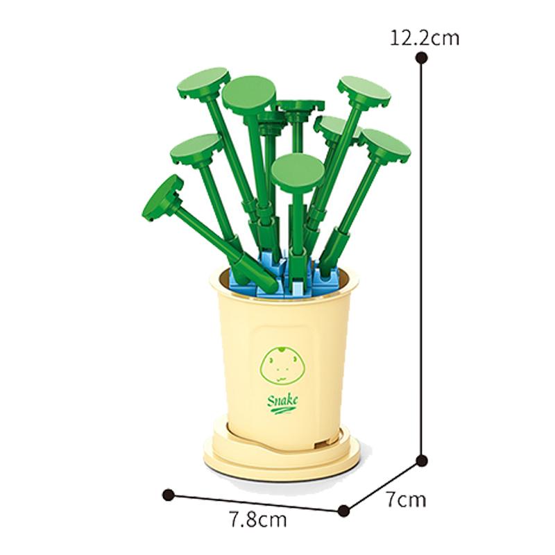 Girls Series Flowers Roses Bouquet Building Blocks Potted Plant Model  Valentine Gift Art Floral Arranges DIY Creative Sets