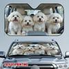 1pc Bichon Road Trip Car Sun Visor, Universally Designed, Ideal For Family, Business, And Personal Cars, Offering All-day Sunsha