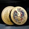 Drache und Phönix verheißungsvolle Gedenkmünze, Drachen- und Phönix-Beschichtung mit Gold und Silber, chinesische verheißungsvolle Kultur-Gedenkmedaille als Geschenk