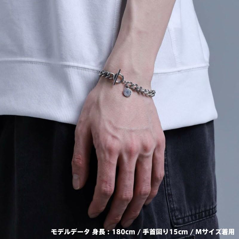 Lionheart Comfort Chain Bracelet, Surgical Stainless Steel, Silver, Hypoallergenic, with Custom Pouch, Pre-wrapped, Men's (Size M)