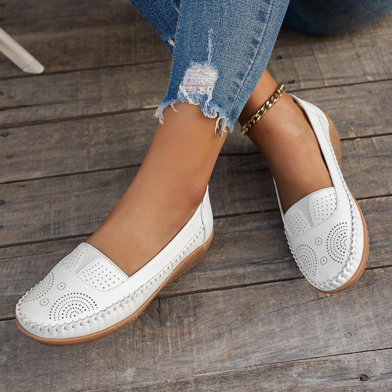 Women Loafers Casual Shoes 2026 New Fashion Breathable PU Leather Shoes for Women Sewing Flats Female Footwear Zapatos De Mujer