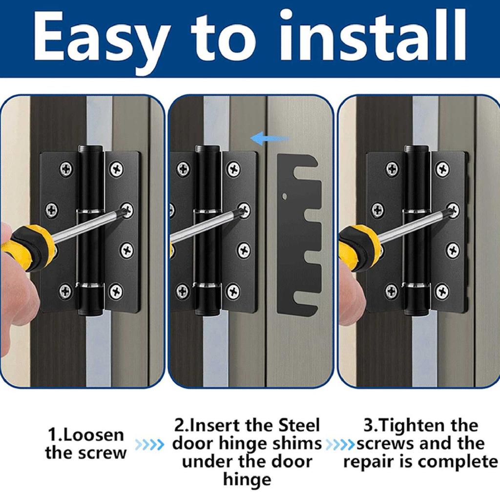 Stainless Steel Door Hinge Gasket Hardware Door Hinge Filler Plates Gasket Kits For Door Hinge Repairs