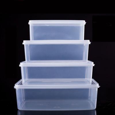 Resuable Transparent Storag Box Multifunctional Food Grade Kitchen Storage Box Rectangular Food Sealed Case Kitchen Organizer
