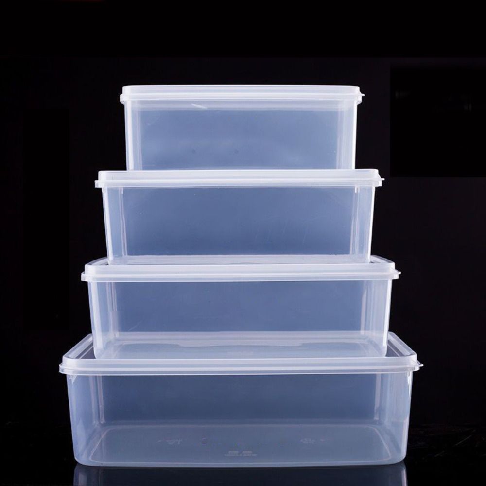 Rectangular Transparent Storag Box Resuable Food Sealed Case Kitchen Storage Box  Kitchen Organizer