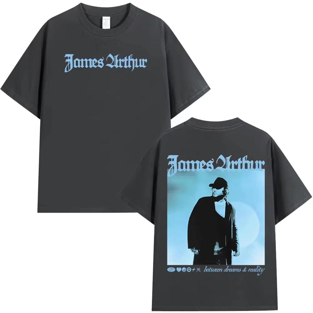 James Arthur Pisces World Tour 2026 Graphics Cotton Men Shirt Oneck Summer Y2K Short Sleeve Women Hiphop Top Fan Gift