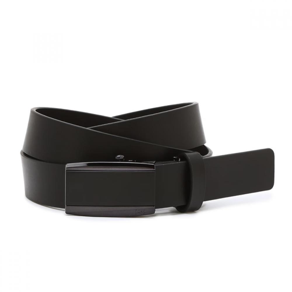 Daks Black Matte Buckle Cowhide Automatic Belt Dbbe5e501bk Single option
