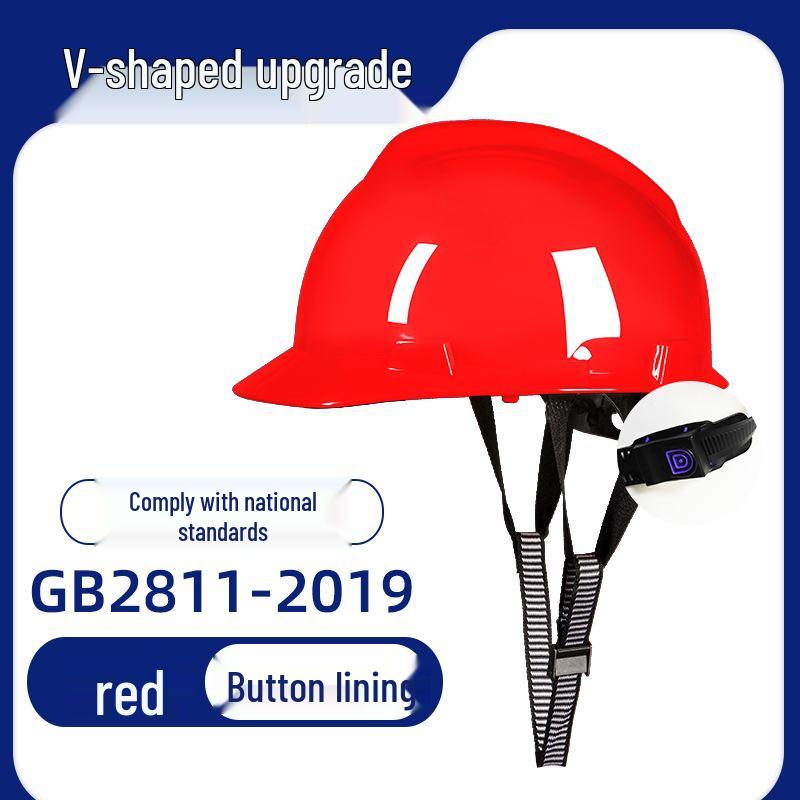 Verdickter atmungsaktiver V-Typ ABS-Schutzhelm für Baustellen