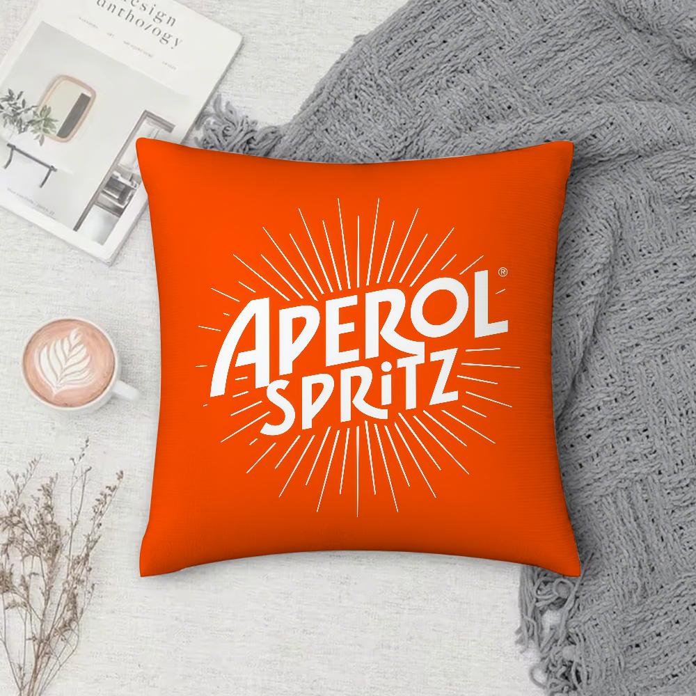 AAperol SSpritz Pillow Case Square DoubleSided Printing Sofa Cushion Cover Pillowcase Bedroom Bedside