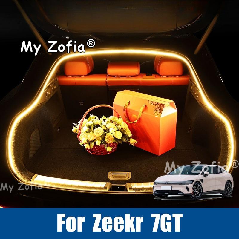 Car Trunk LED Light Ambient Interior Decorative Lamp Cargo Area Glow Light Protection Accessories For Zeekr 7GT 2025 2026