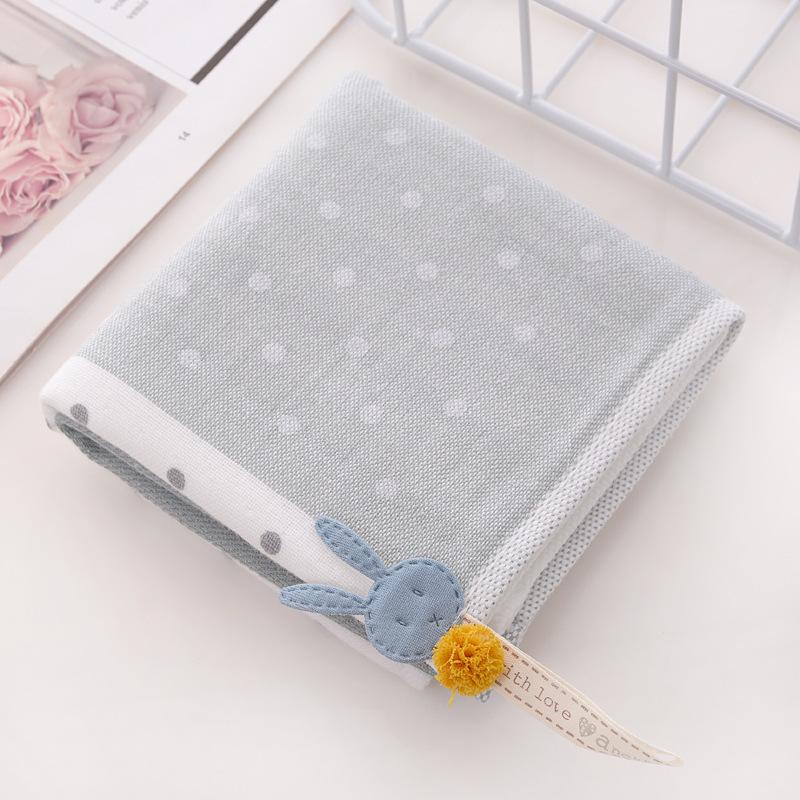 

1Pc 25x50cm 100% Cotton Cartoon Rabbit Applique Hanging Children Kids Baby Home Bathroom Hand Face Towel 25x50cm&1pc сірий