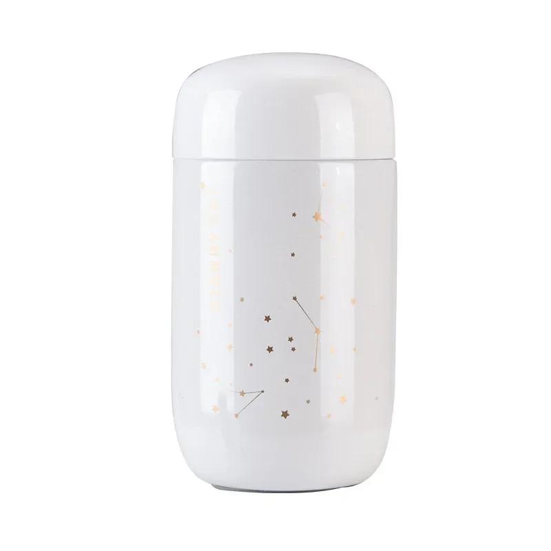 200ml Isolerad Termosflaska Sport Vattenflaska Stjärnklar Himmel Mini Kapacitet Läckagesäker Kaffemugg Vakuumflaska Par för Vinter