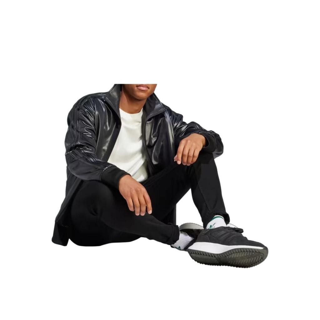 adidas Originals Solid Color Micro Logo Zip Collar Long Sleeve Jacket Men Jacket Black IL6153