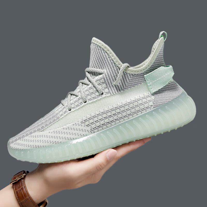 

Autumn men s shoes new breathable boys trend versatile platform sports casual fly-woven shoes 35 women