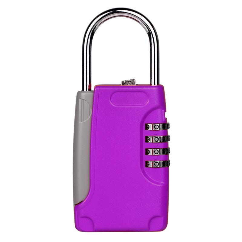

Portable Key Storage Hook Box with Password - No Installation Needed for Construction Sites & Homestays фиолетовый