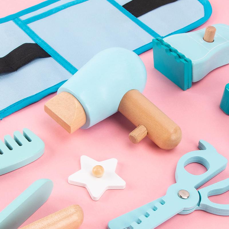 Wooden Hairdresser Role Play Toys For Kids Barber Shop For Kids Role Play Game Montessori Learning Education Toys For Kids