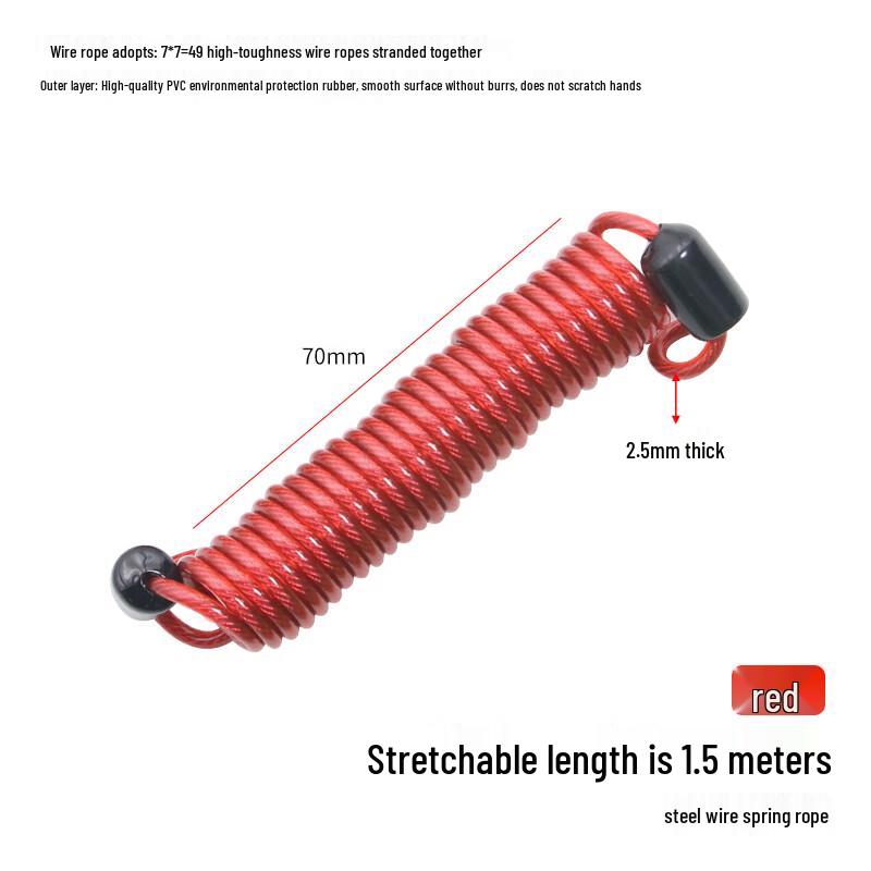 Выдвижной стальной тросик-шнурок от потери