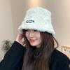 Versatile Warm Japanese Bucket Basin Hat Trendy Hat Women's Autumn and Winter New Imitation Plush Bucket Hat Shows Small Face