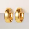 Elegant Retro Thick Round Circle Earrings for Women Simple Metal Big Hoop Earrings Wedding Engagement Aesthetic Jewelry