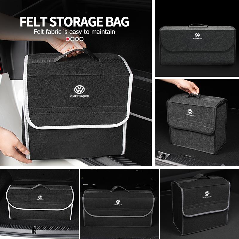 Car Trunk Storage Box Felt Nonwoven Foldable Portable PU29 Organizer For Volkswagen VW Scirocco Jetta Beetle Golf 4 5 6 Passat Polo