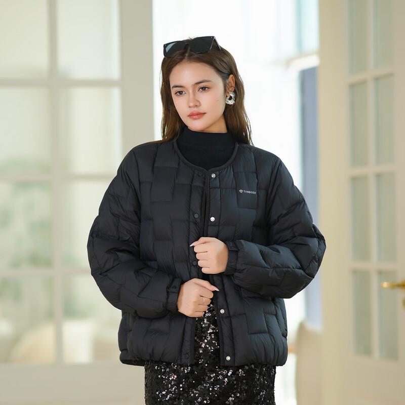 Tanboer Women's Lightweight Round Neck Down Jacket
