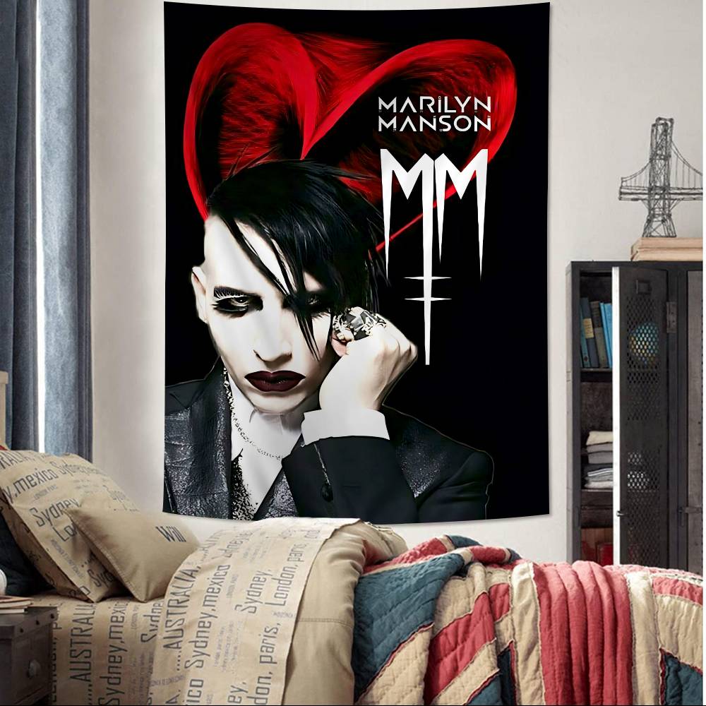 MMarilyn MManson Hanging Bohemian Tapestry for Living Room Home Dorm Decor Japanese Tapestry