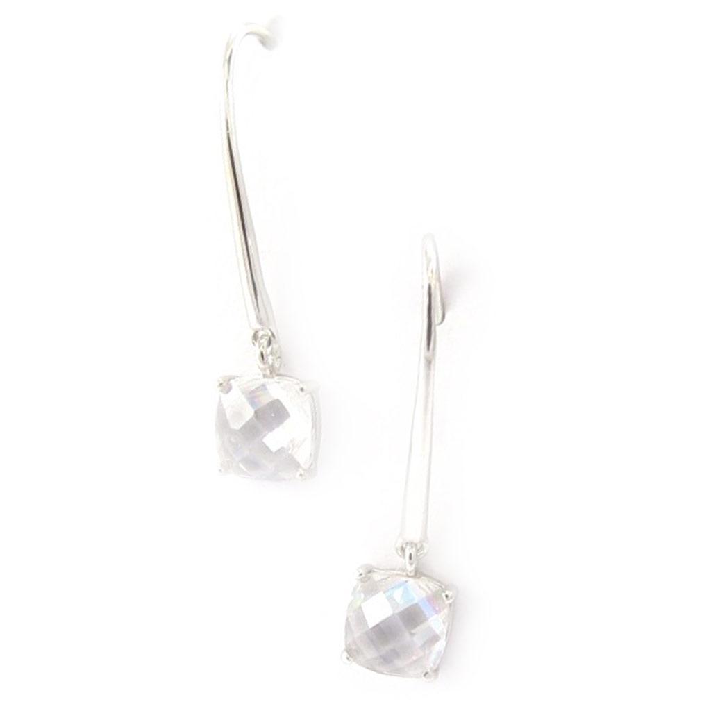 Les Trésors De Lily [K5158] - Silver Earrings 'Unique' Silver White (rhodium-plated) - 6x6 Mm