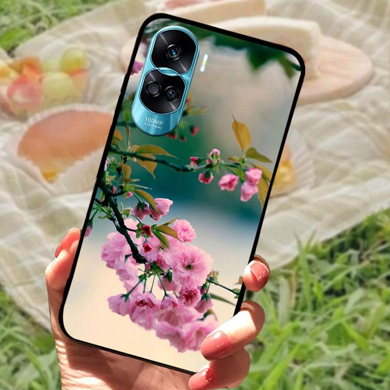 For Honor 90 Lite Case Honor90 Pro Silicone Painted Soft Black Cover for Huawei Honor 90 Pro Phone Shell 90Lite 5G Funda Coque