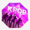 K-Pop-Themen-Regenschirm mit automatischer Öffnung/Schließung, K-Drama-Gruppen-Icon & K-Pop-Logo - 8-Speichen, stabiles koreanisches Popkultur-Design,
