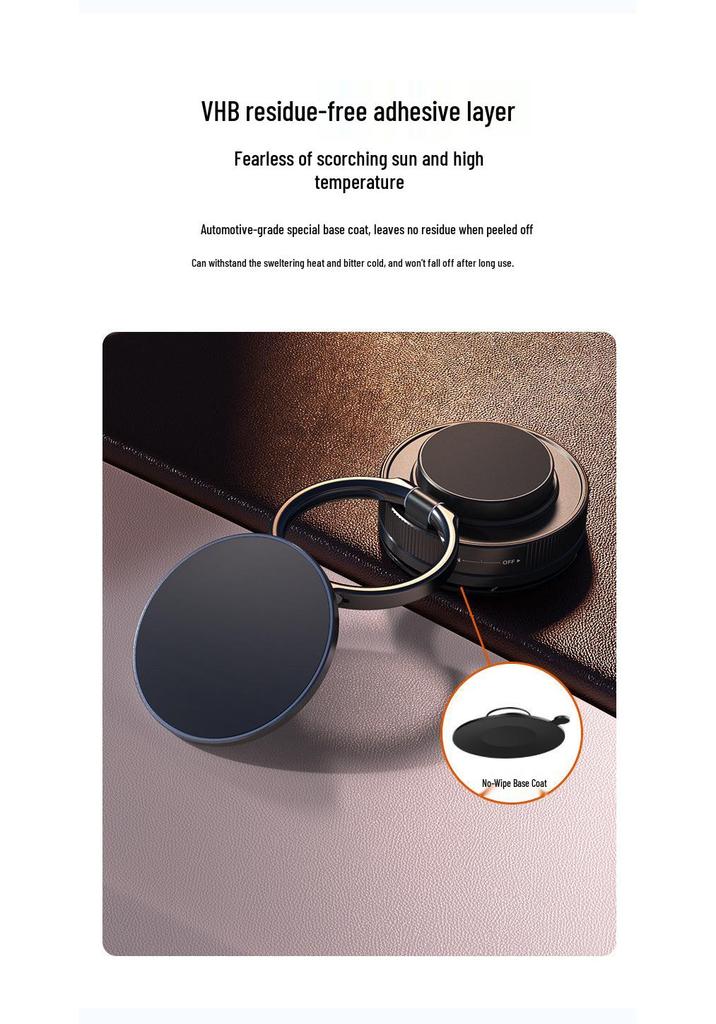 Multi-functional T28-2 Anti-shake Magnetic Car Phone Holder with Vacuum Suction Cup for Dashboard