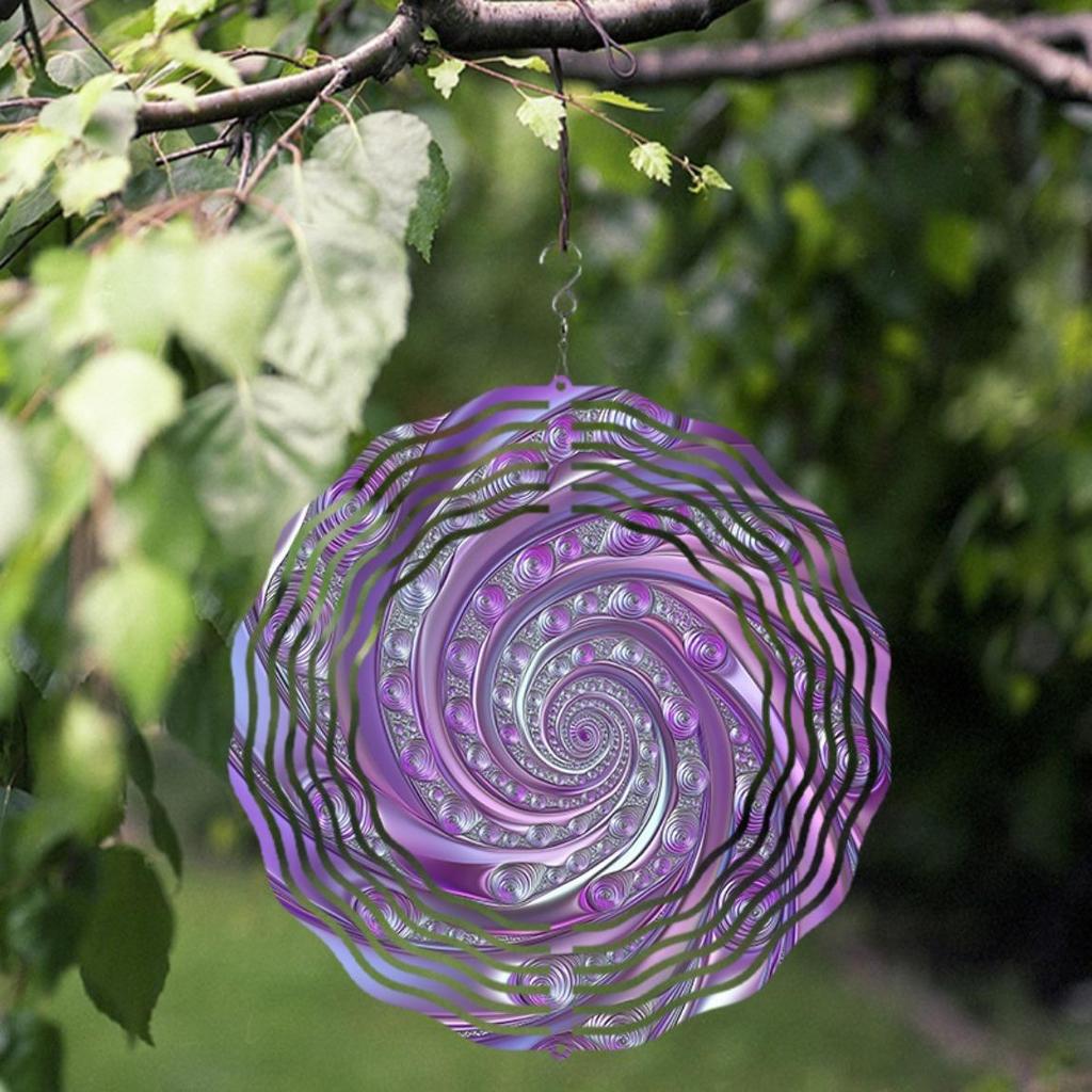 10 Zoll Hängender Windspinner für Außengartendekor Rotierendes Design mit 360°-Haken Einzigartiges Geschenk für Frühling und Sommer Rasenornament