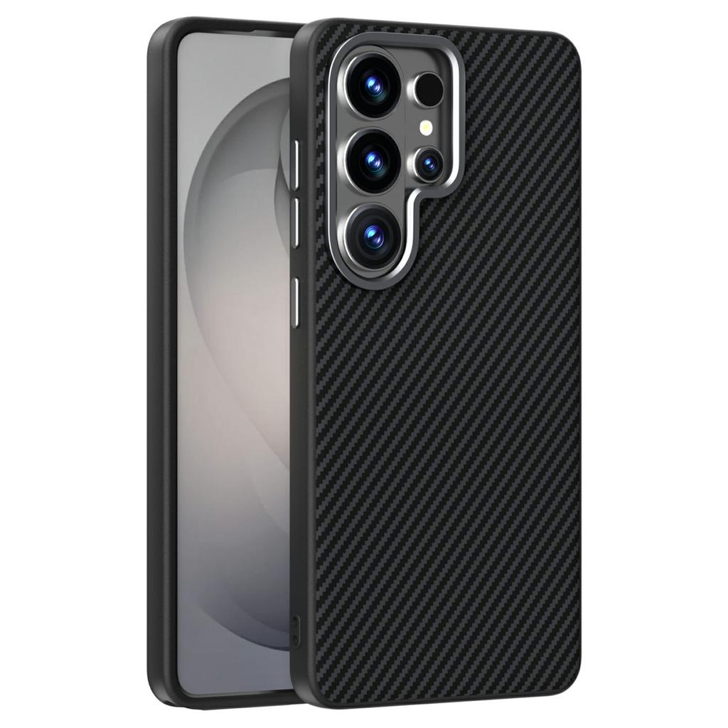ABEEL For Samsung Galaxy S26 Ultra Magnetic Case Carbon Fiber Texture TPU PC PU Phone Back Cover