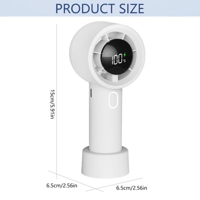 USB Rechargeable Fan 12H Runtime Foldable Light Weight Variable Speed Ideal For Beach Hiking Daily Commute