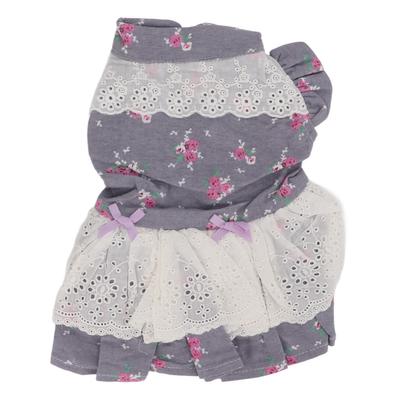 Hunde Blumenkleid Bequem Atmungsaktiv Haustier Sommerkleid für Welpen Kätzchen Kleintiere