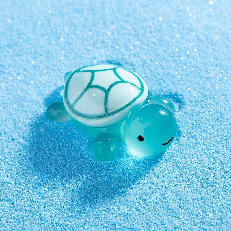 1Pcs Luminous Turtle Fairy Garden Micro Landscape Ornament Glowing In Dark Miniature Diy Flower Potted Decor